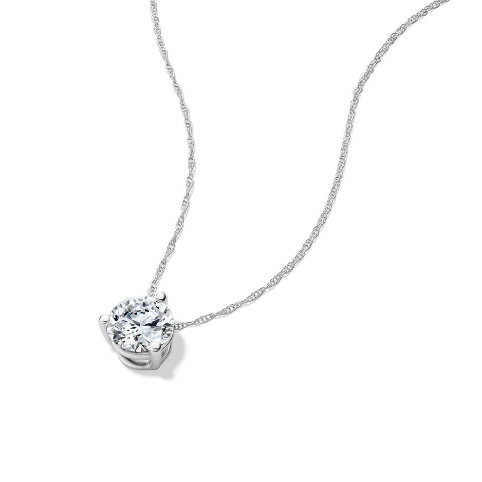 Lab Grown Diamond Solitaire Pendant in 14K White Gold (1 1/2 ct.)  – Image 4 of 4