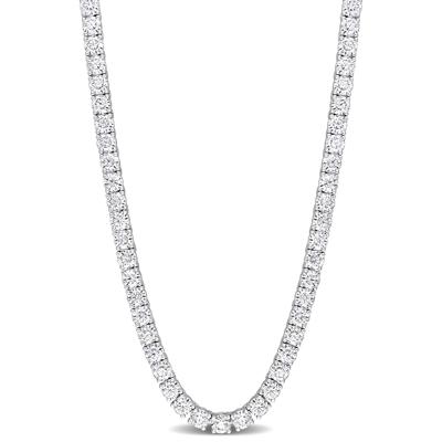 Moissanite Tennis Necklace in Sterling Silver