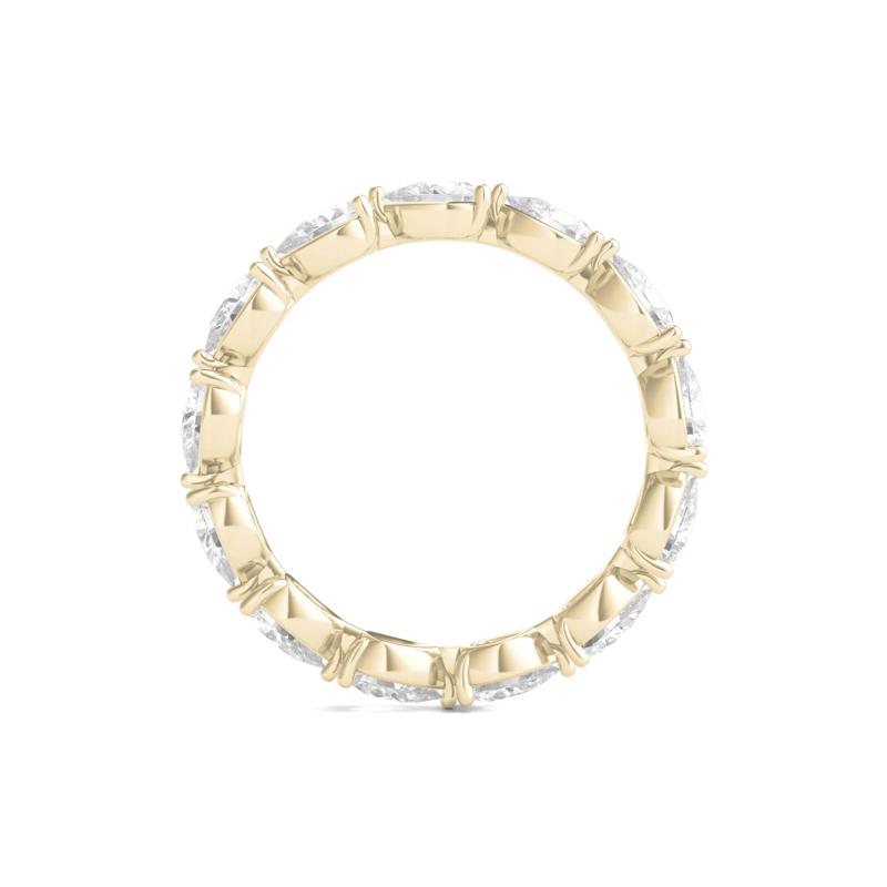 Pear-Cut Lab Grown Diamond Eternity Band in 14k Yellow Gold &#40;2 ct. tw.&#41; – Image 2 of 3