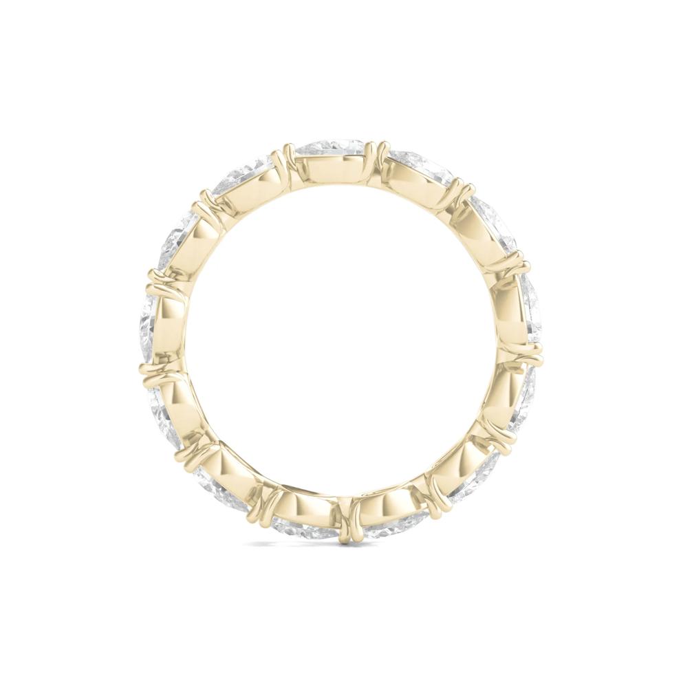 Pear-Cut Lab Grown Diamond Eternity Band in 14k Yellow Gold (2 ct. tw.) – Image 2 of 3