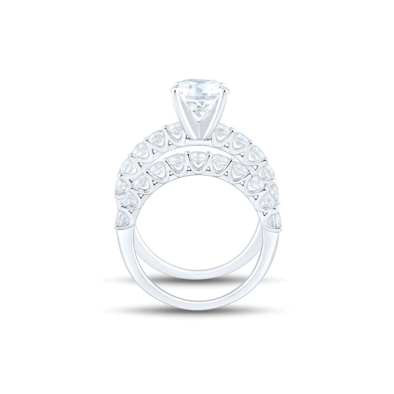 1 1/2 ct. tw. Round Lab Grown Diamond Semi-Mount Engagement Ring Set in Platinum &#40;Setting Only&#41; – Image 3 of 8
