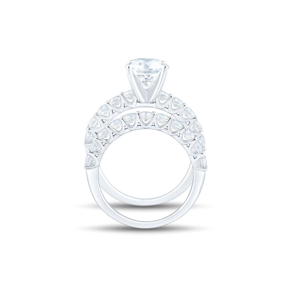 1 1/2 ct. tw. Round Lab Grown Diamond Semi-Mount Engagement Ring Set in Platinum (Setting Only) – Image 3 of 8
