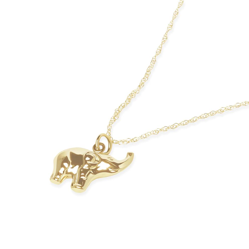 Elephant Pendant Necklace in 14K Yellow Gold – Image 4 of 4