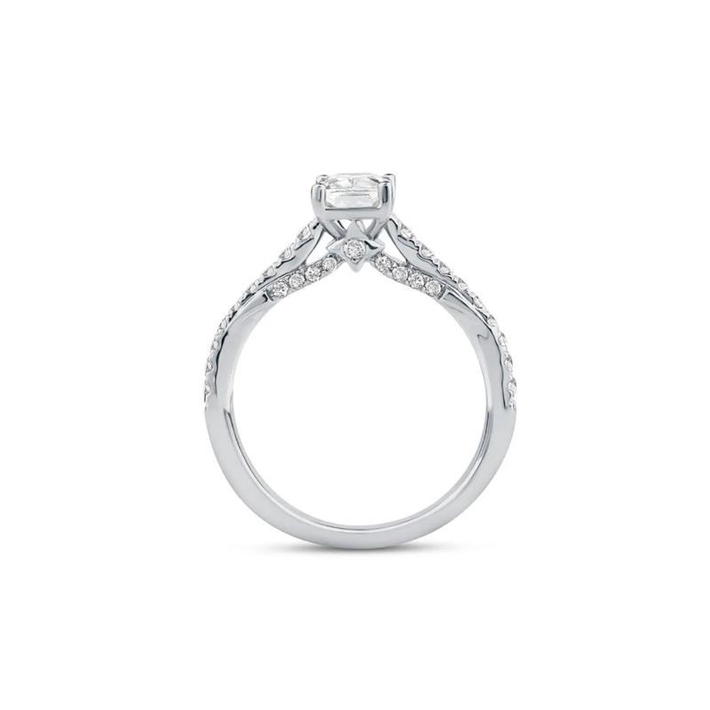 Honour Emerald-Cut Lab Grown Diamond Engagement Ring in Platinum &#40;1 1/3 ct. tw.&#41; – Image 2 of 6