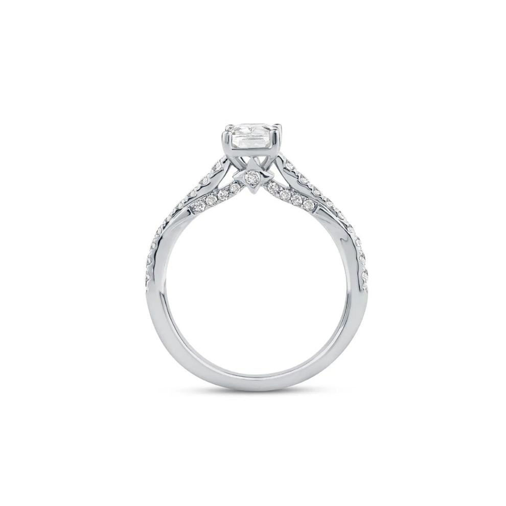 Honour Emerald-Cut Lab Grown Diamond Engagement Ring in Platinum (1 1/3 ct. tw.) – Image 2 of 6
