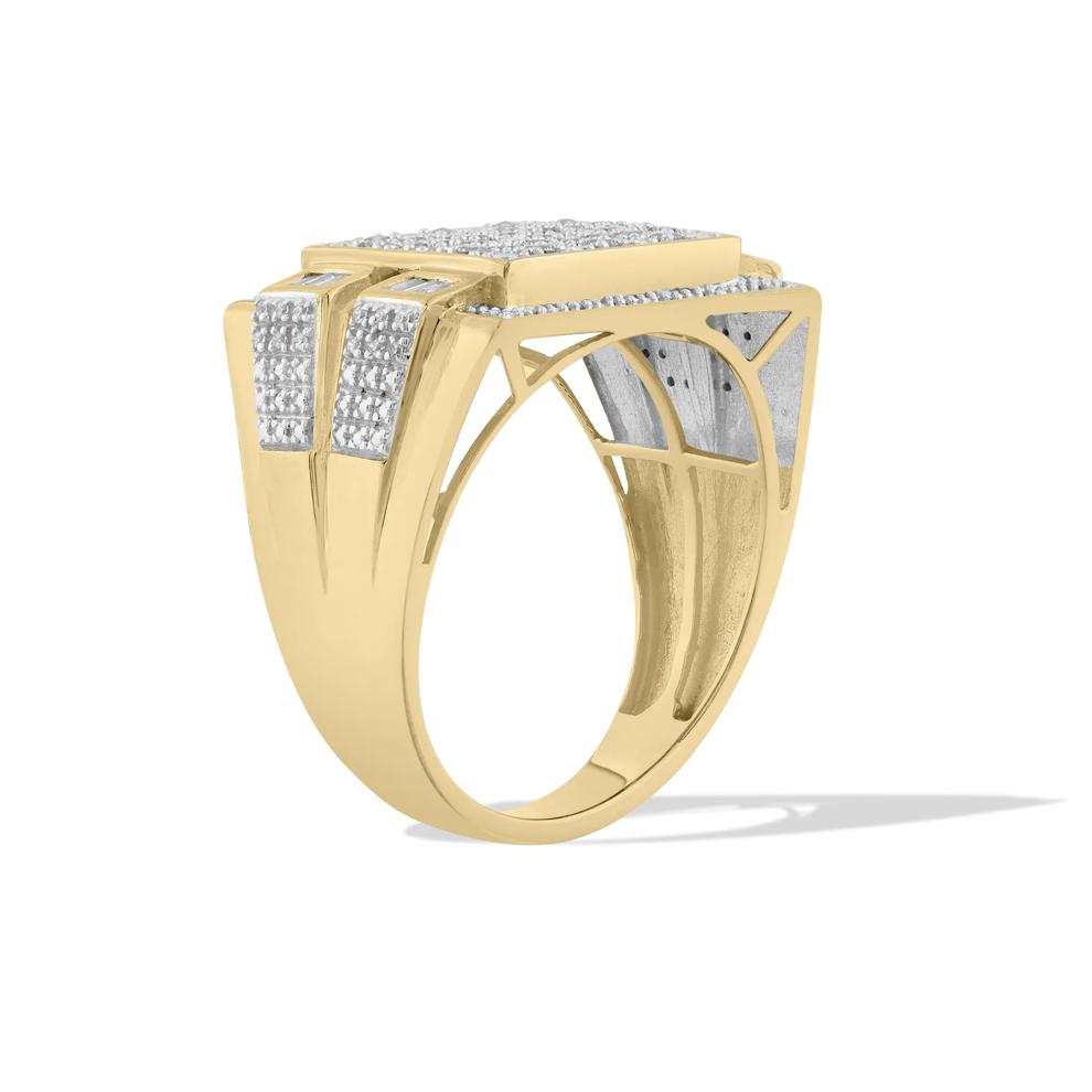 Men's Diamond Composite Center Ring in 10K Yellow Gold (1/2 ct. tw.) – Image 3 of 4