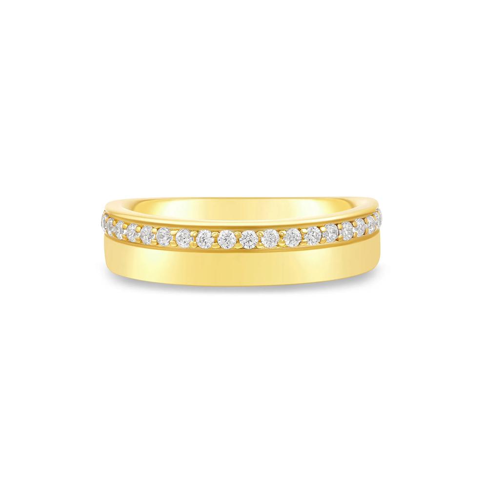 Lab Grown Diamond High-Polish Band in 10K Yellow Gold (1/4 ct. tw.) – Image 1 of 3