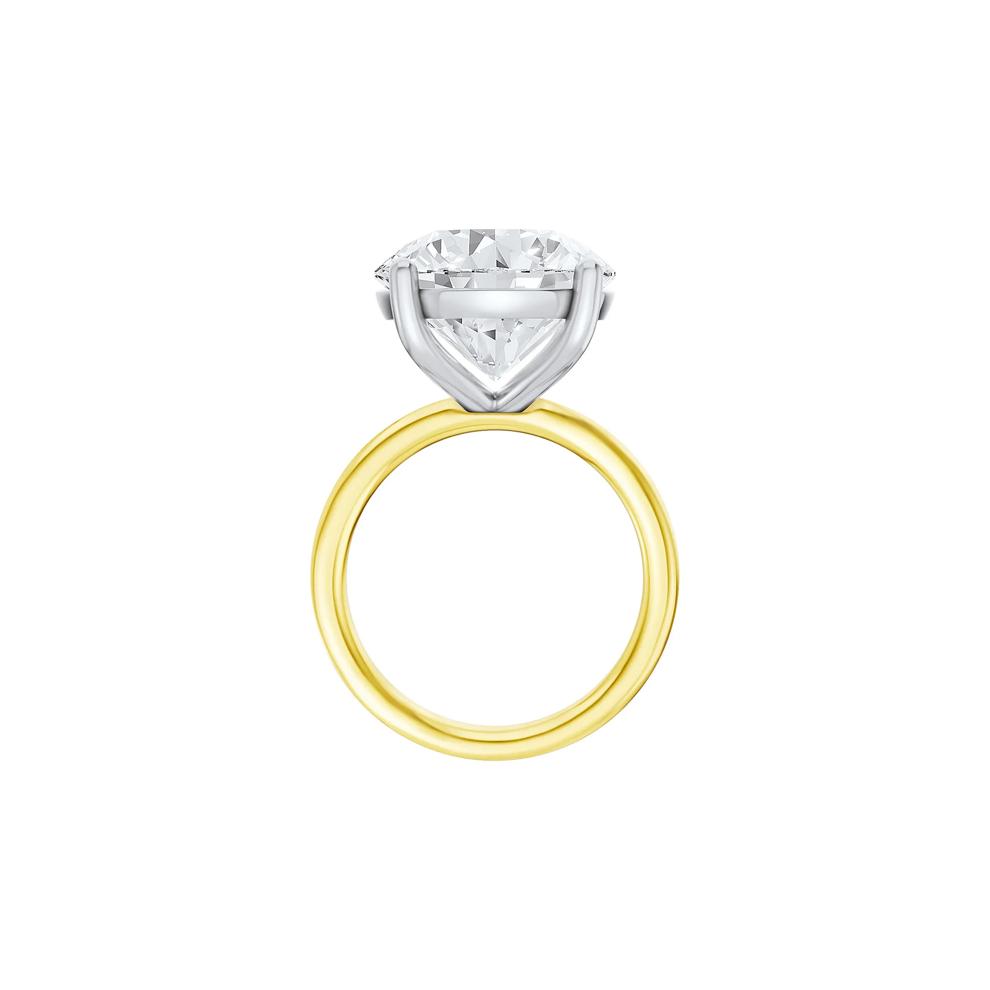 Lab Grown Diamond Round Solitaire Engagement Ring in 14K Yellow and White Gold (10 ct.) – Image 2 of 4