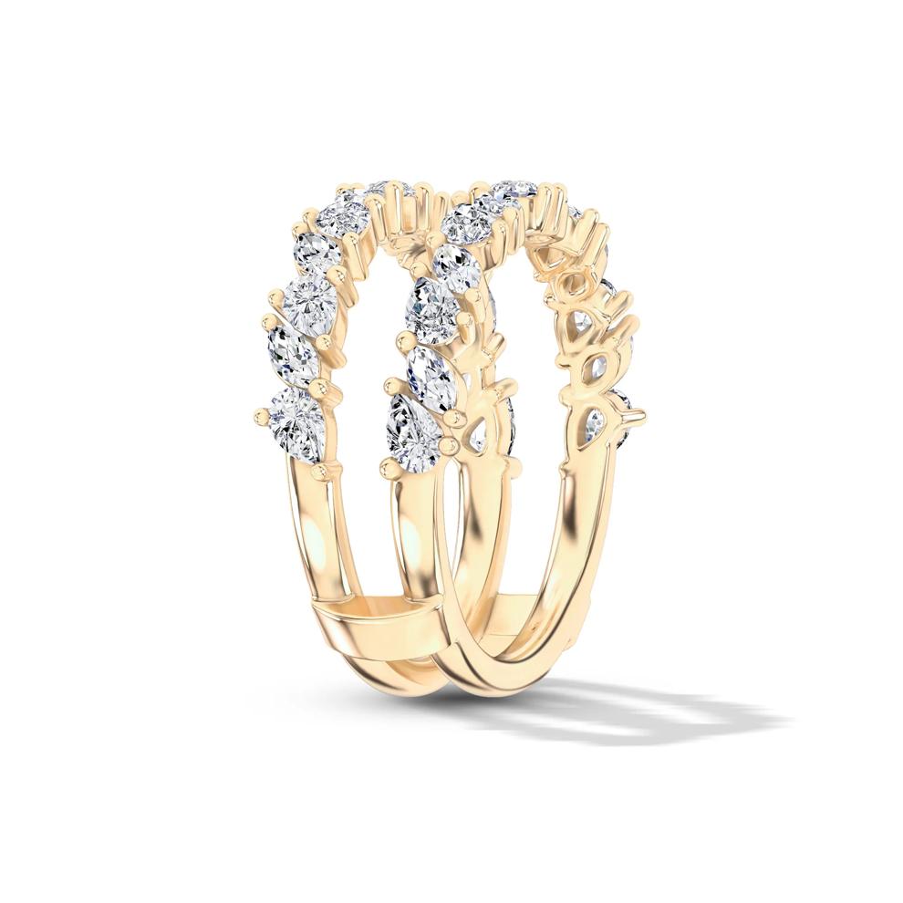 Lab Grown Diamond Mixed Shape Straight Insert in 14K Yellow Gold (7/8 ct. tw.) – Image 3 of 4