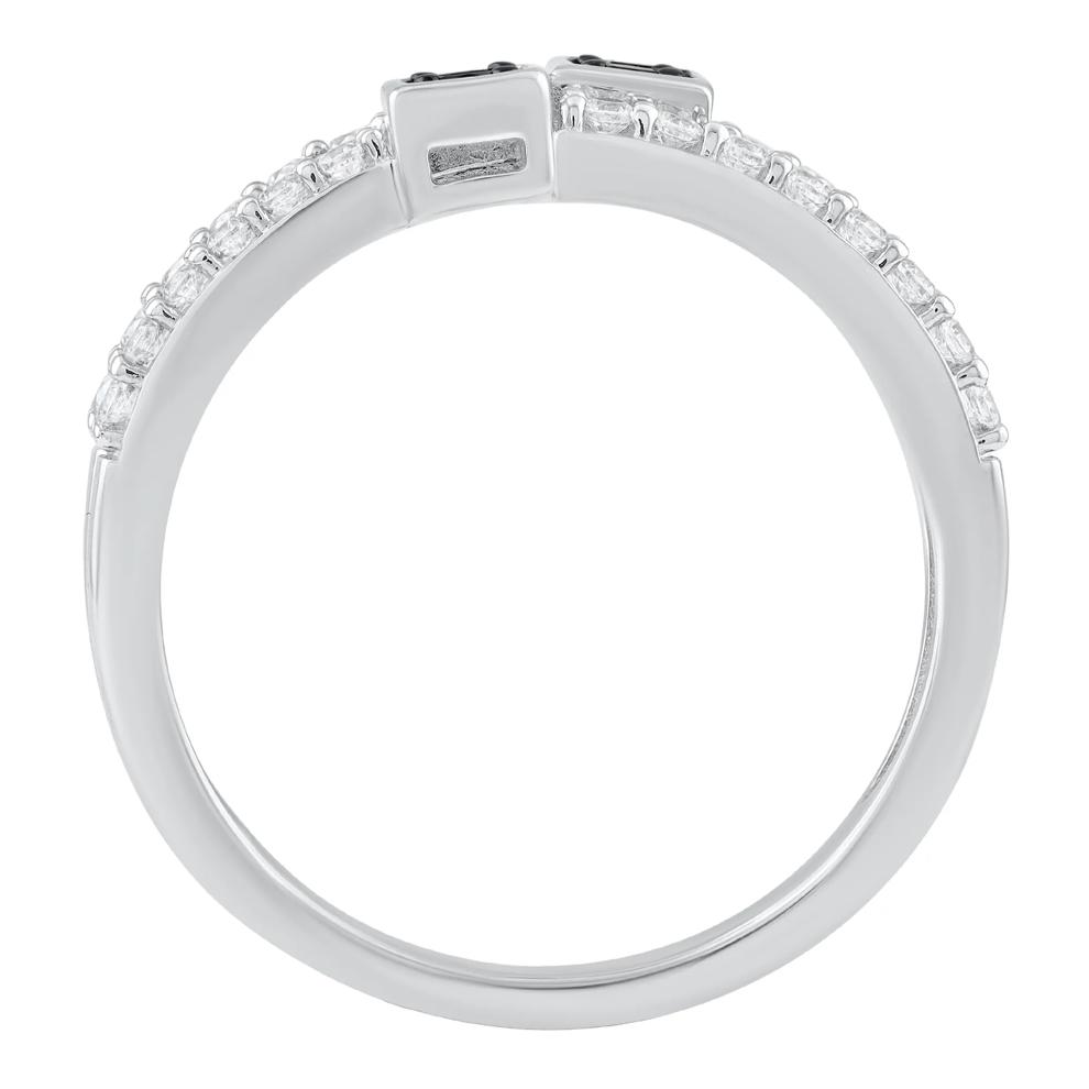 Black &amp; White Diamond Ring in Sterling Silver (3/8 ct. tw.) – Image 2 of 3