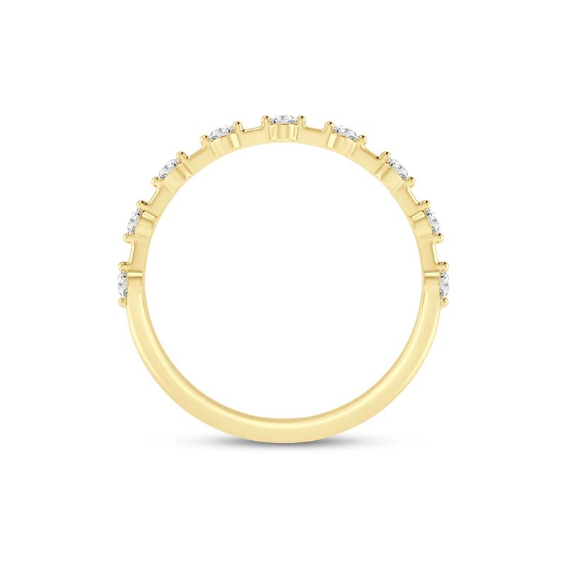 Diamond Anniversary Stack Band in 10K Yellow Gold &#40;1/7 ct. tw.&#41; – Image 2 of 3