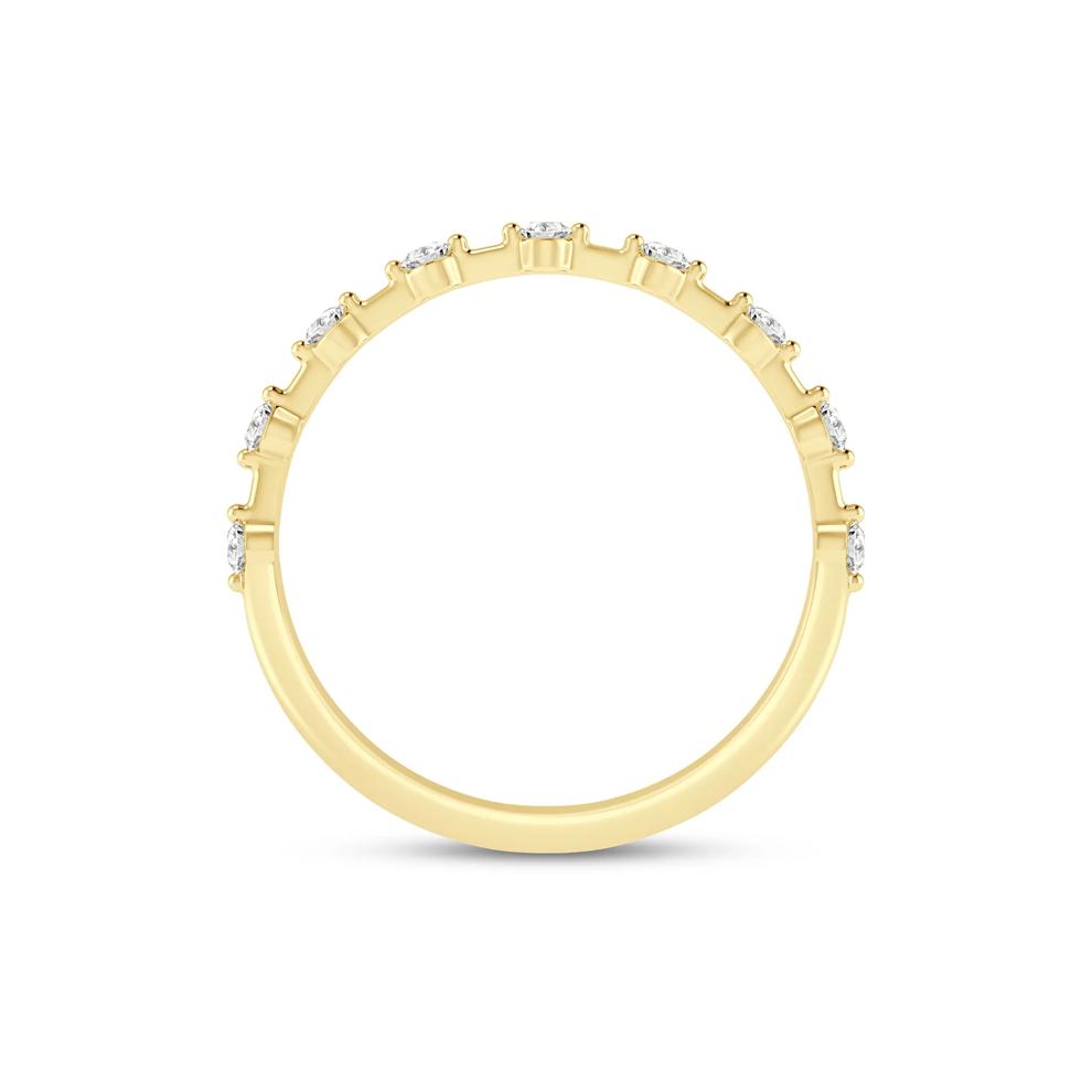 Diamond Anniversary Stack Band in 10K Yellow Gold (1/7 ct. tw.) – Image 2 of 3