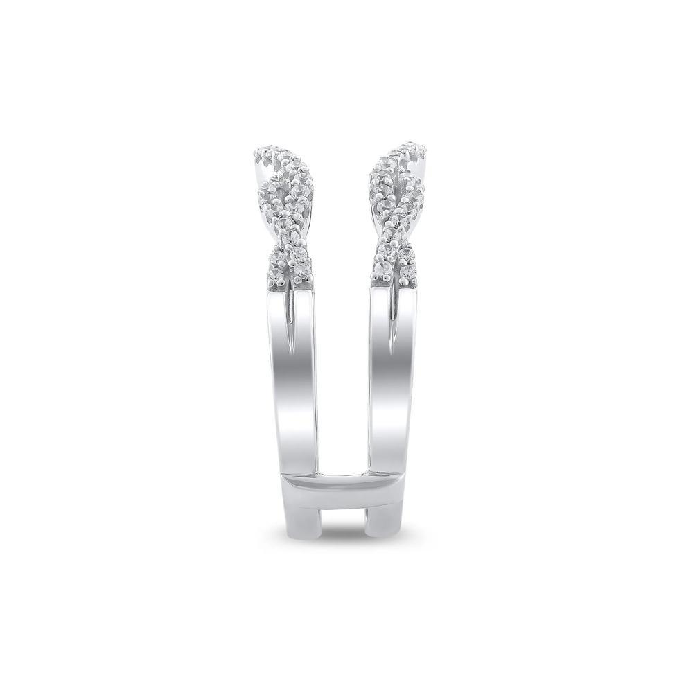 Diamond Contour Twist Insert Ring in 14K White Gold (1/3 ct. tw.) – Image 2 of 3