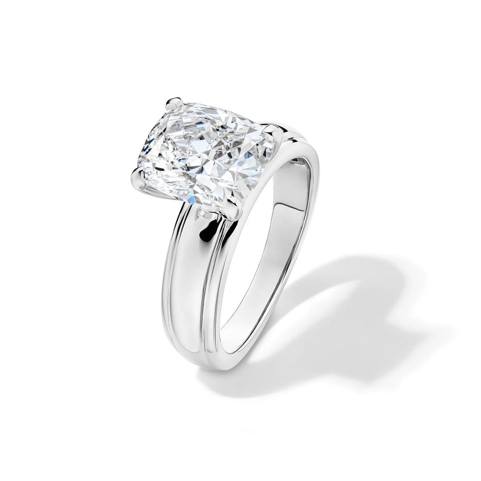 Maeve Lab Grown Diamond Elongated Cushion Engagement Ring in 14K White Gold (4 ct. tw.) – Image 4 of 5