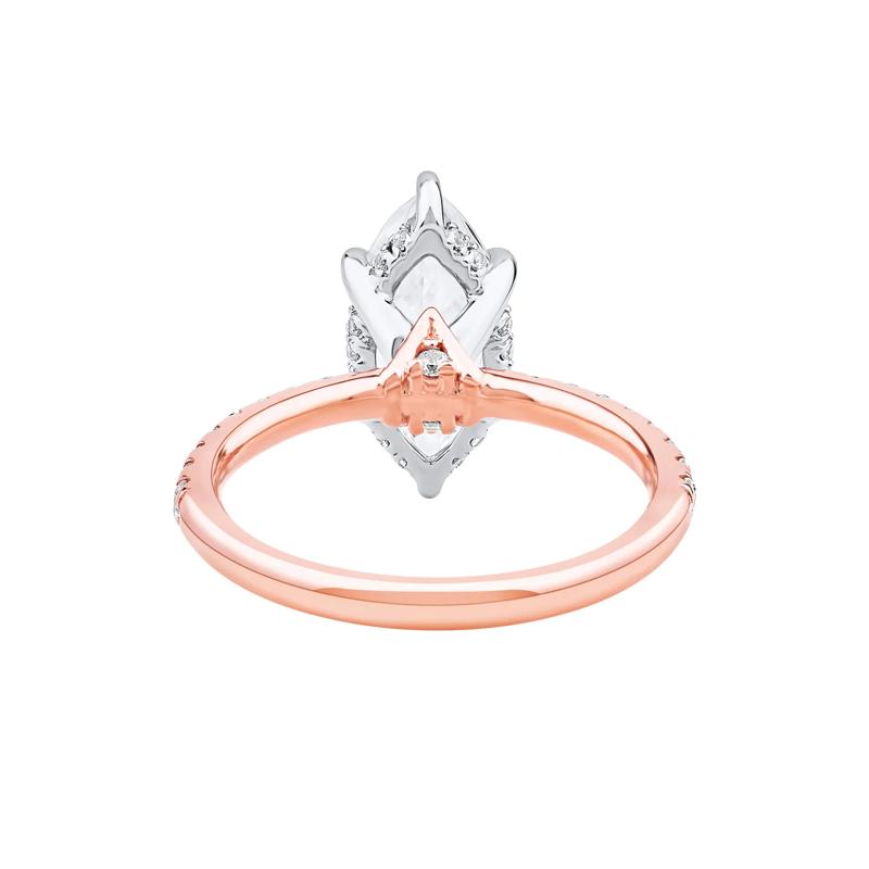 Palmer Lab Grown Diamond Marquise Engagement Ring in 14K Rose and White Gold &#40;2 7/8 ct. tw.&#41; – Image 4 of 5