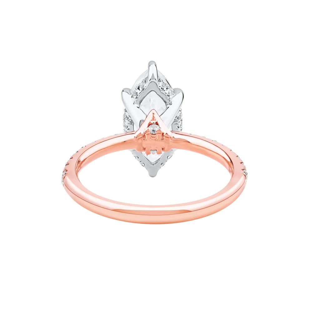 Palmer Lab Grown Diamond Marquise Engagement Ring in 14K Rose and White Gold (2 7/8 ct. tw.) – Image 4 of 5