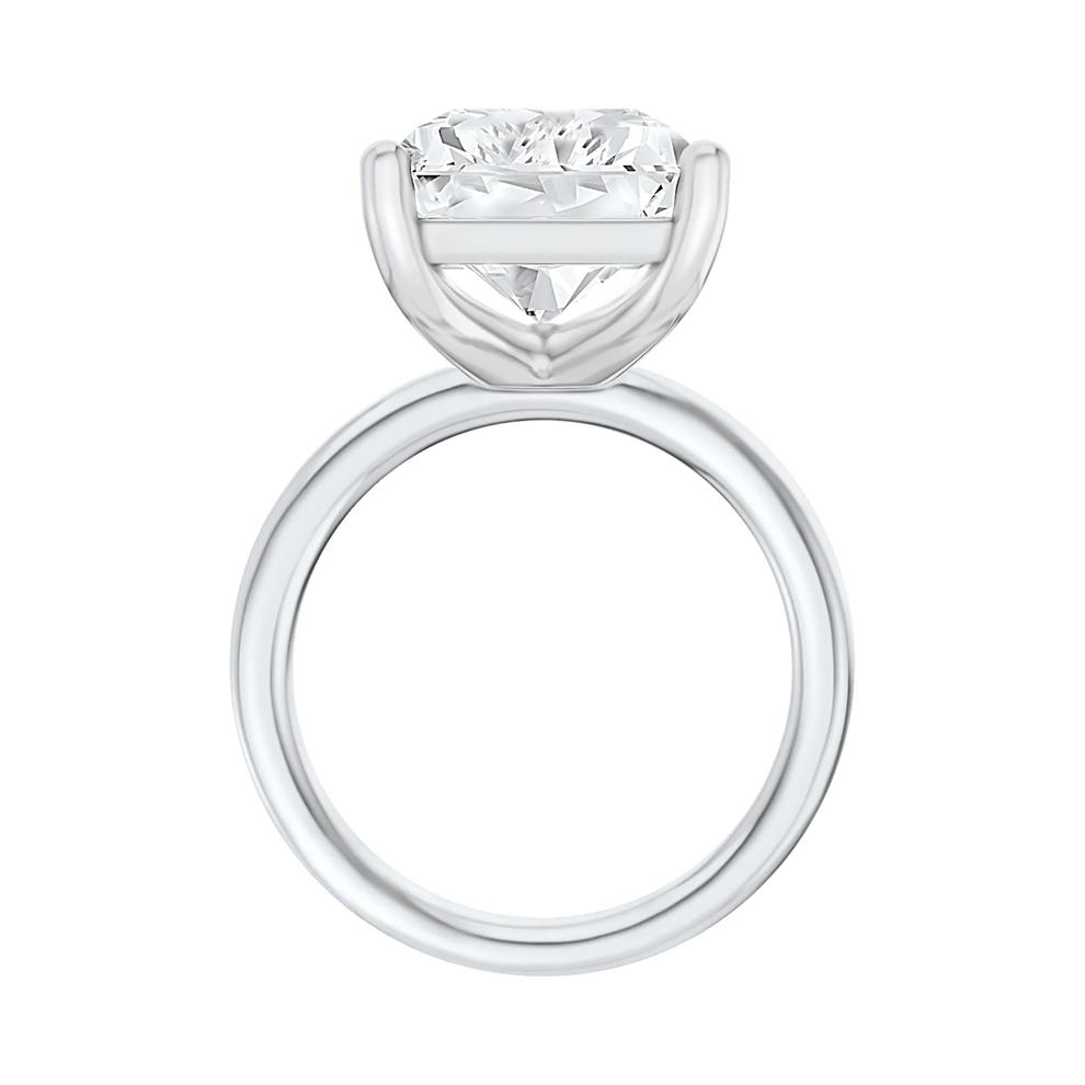 Lab Grown Diamond Radiant-Cut Solitaire Ring in 14K White Gold (10 ct.) – Image 2 of 4