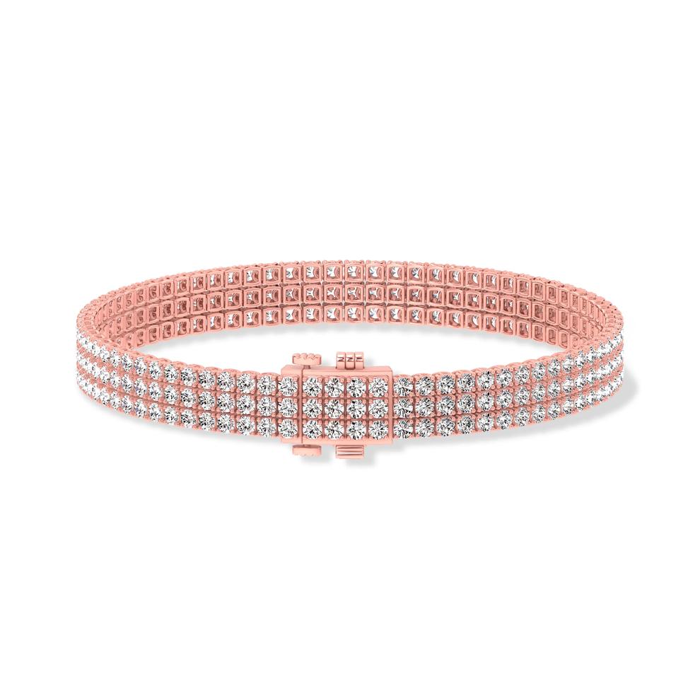 Lab Grown Diamond Three-Row Bracelet in 14K Rose Gold, 7" (5 ct. tw.) – Image 2 of 2