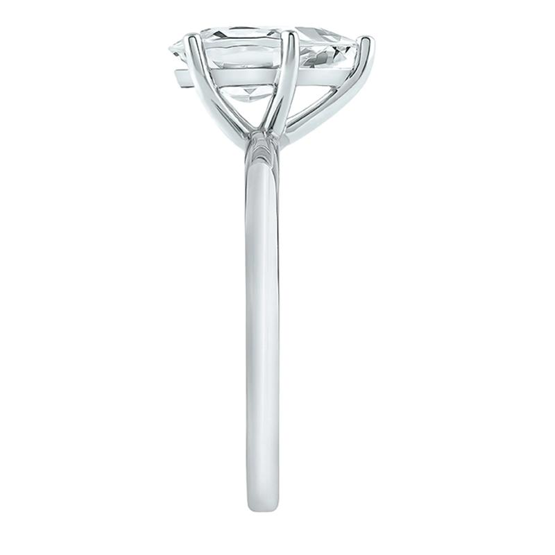 Lab Grown Diamond Pear-Shaped Solitaire Engagement Ring in Platinum &#40;3 ct.&#41; – Image 3 of 4