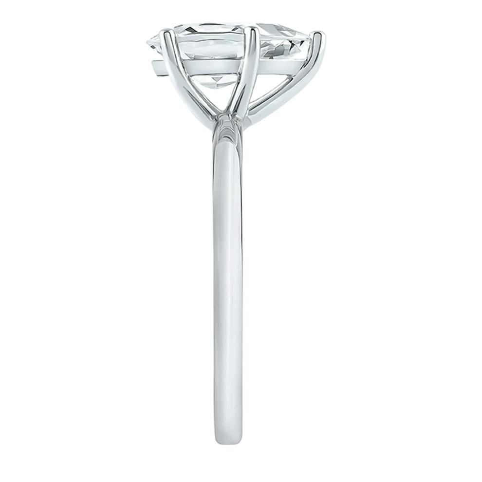 Lab Grown Diamond Pear-Shaped Solitaire Engagement Ring in Platinum (3 ct.) – Image 3 of 4