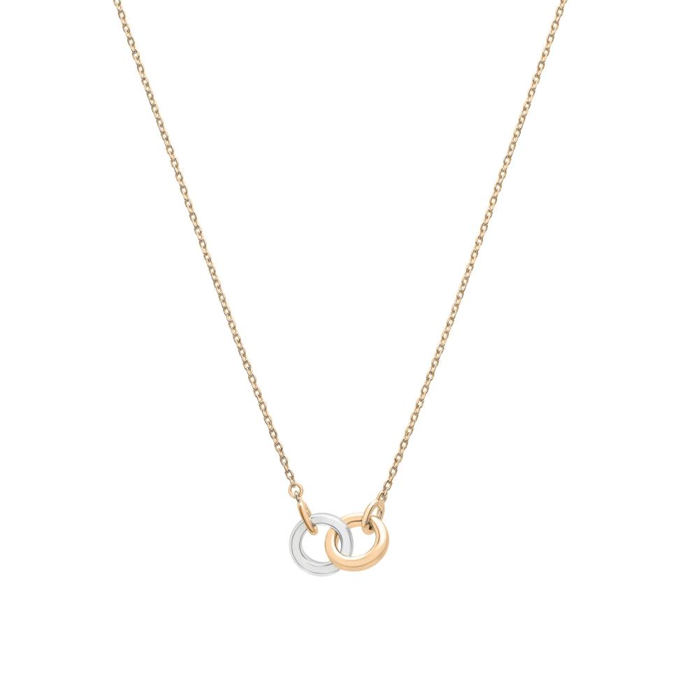 Two-Tone Linked Circle Necklace in Vermeil – Image 1 of 10