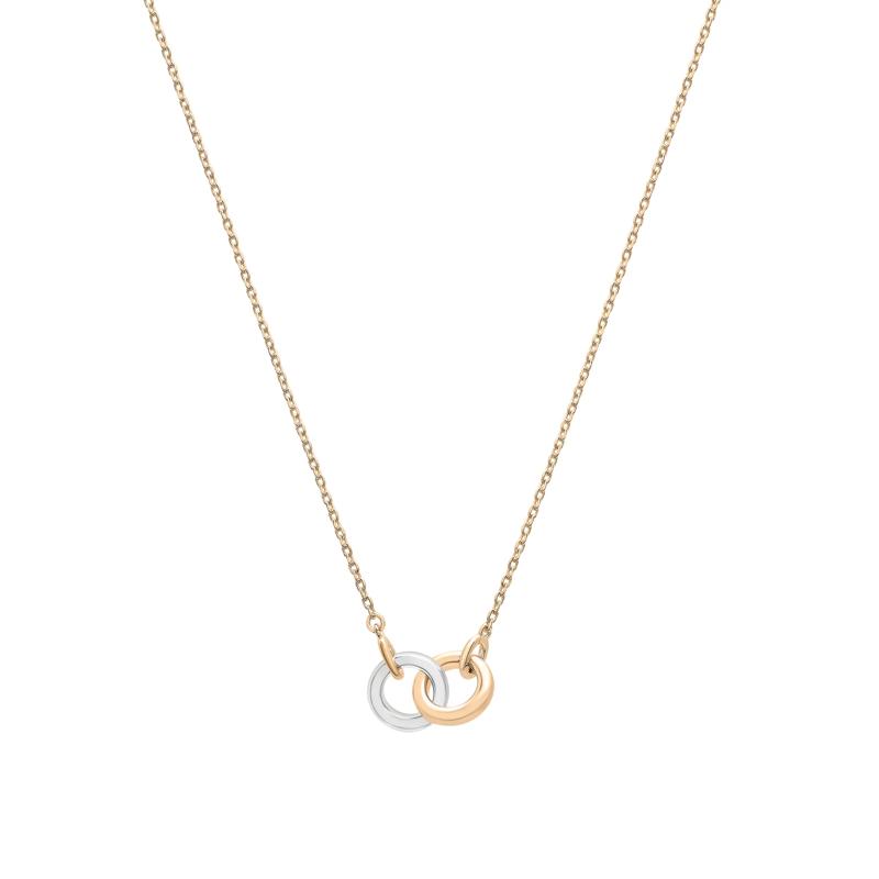 Two-Tone Linked Circle Necklace in Vermeil – Image 1 of 6