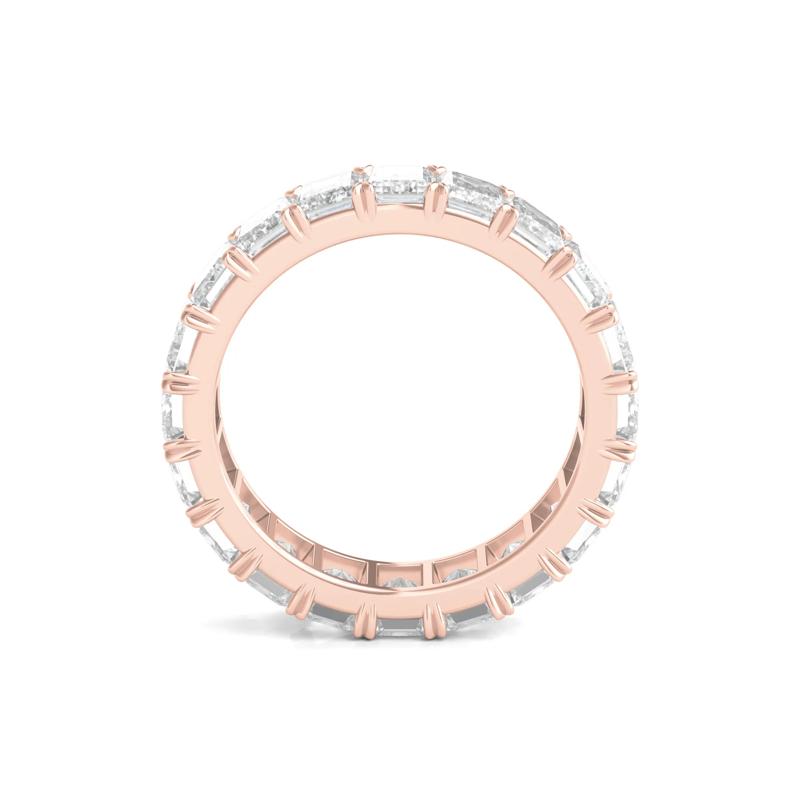Emerald-Cut Diamond Wedding Band with Eternity Setting in 14K Rose Gold &#40;5 ct. tw.&#41; – Image 2 of 3