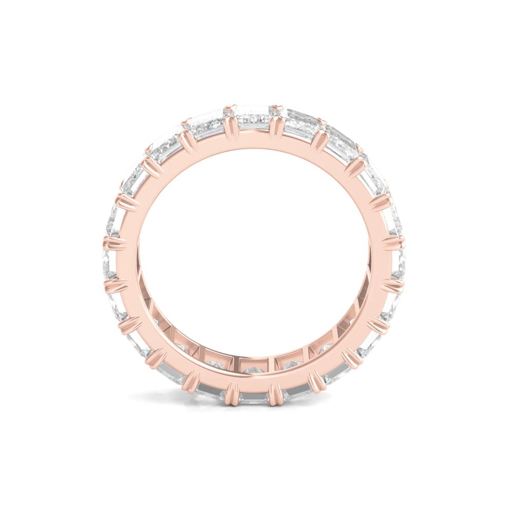 Emerald-Cut Diamond Wedding Band with Eternity Setting in 14K Rose Gold (5 ct. tw.) – Image 2 of 3
