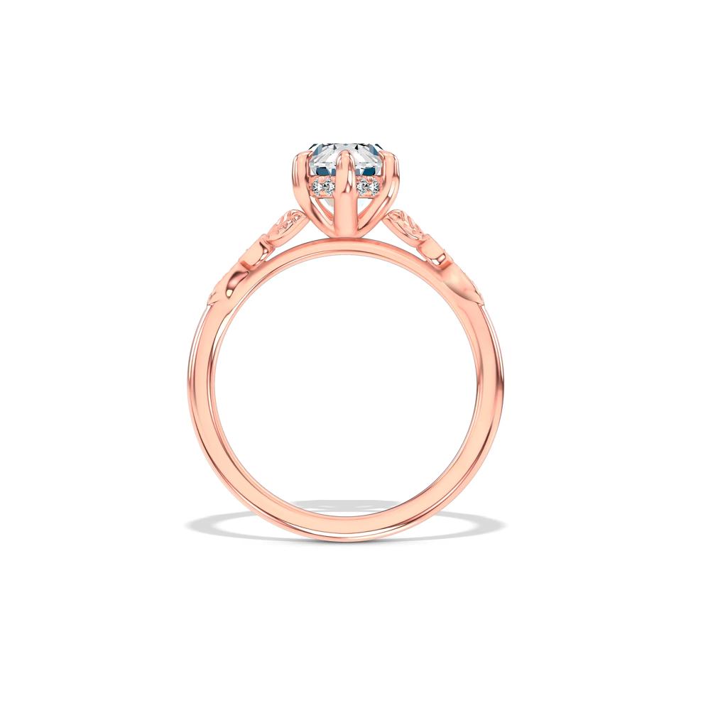Lab Grown Diamond Marquise Center Etched-Shank Engagement Ring in 14K Rose Gold (1 5/8 ct. tw.) – Image 2 of 4