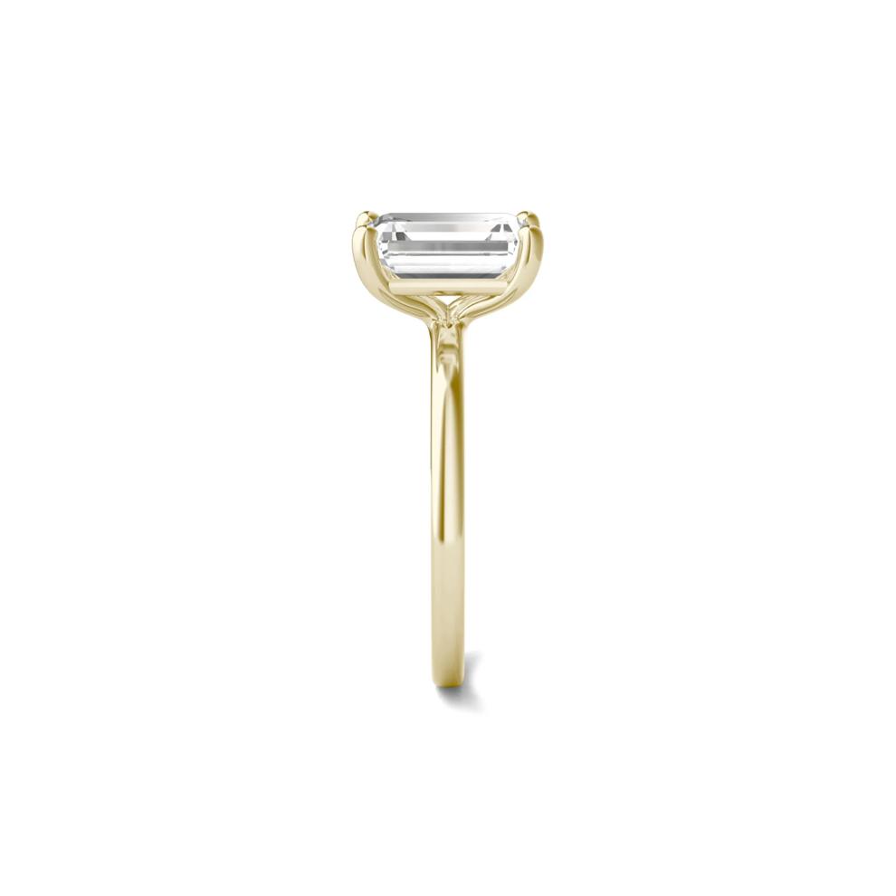 Lab-Created Moissanite Solitaire Engagement Ring in 14K Yellow Gold (2-1/2 ct. dew) – Image 3 of 5