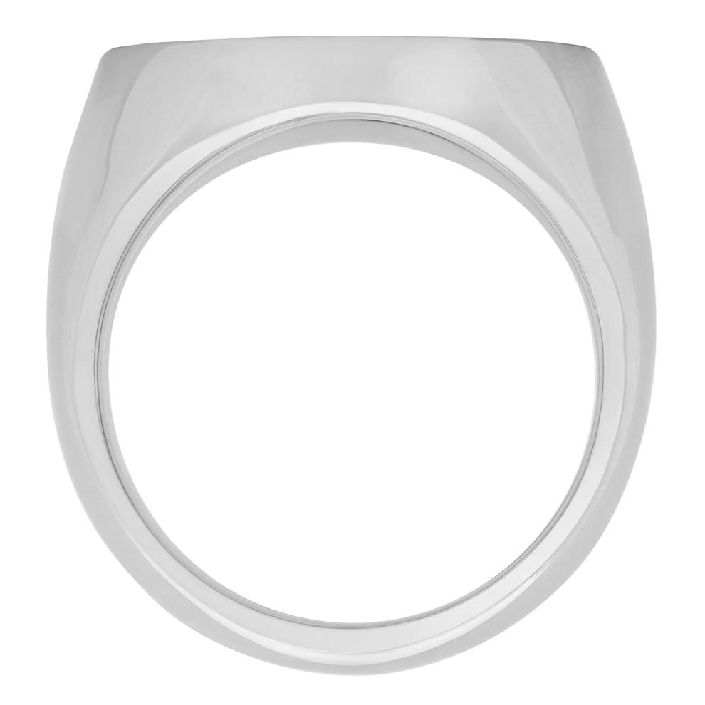 Tree Engraving Oval Signet Ring in Cobalt Chrome – Image 2 of 3