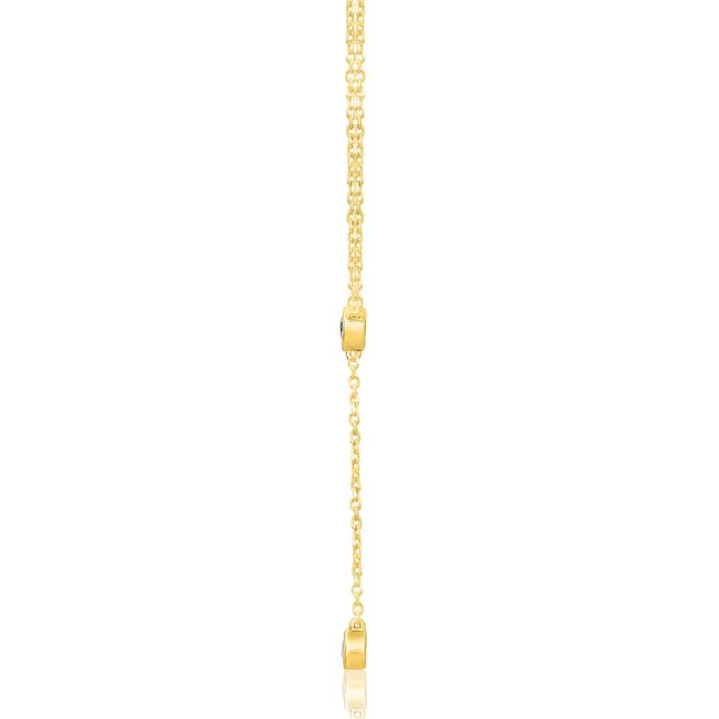 Diamond Lariat Necklace in 10K Yellow Gold &#40;1/10 ct. tw.&#41; – Image 2 of 3