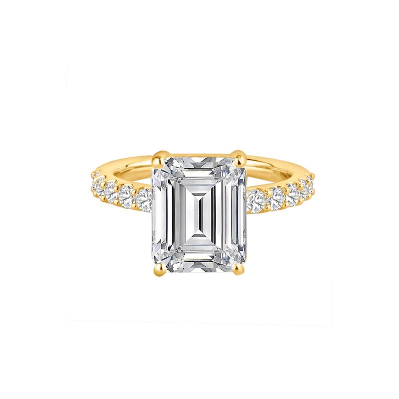 Lab Grown Diamond Emerald-Cut Engagement Ring in 14K Yellow Gold &#40;7 3/4 ct. tw.&#41; – Image 1 of 4