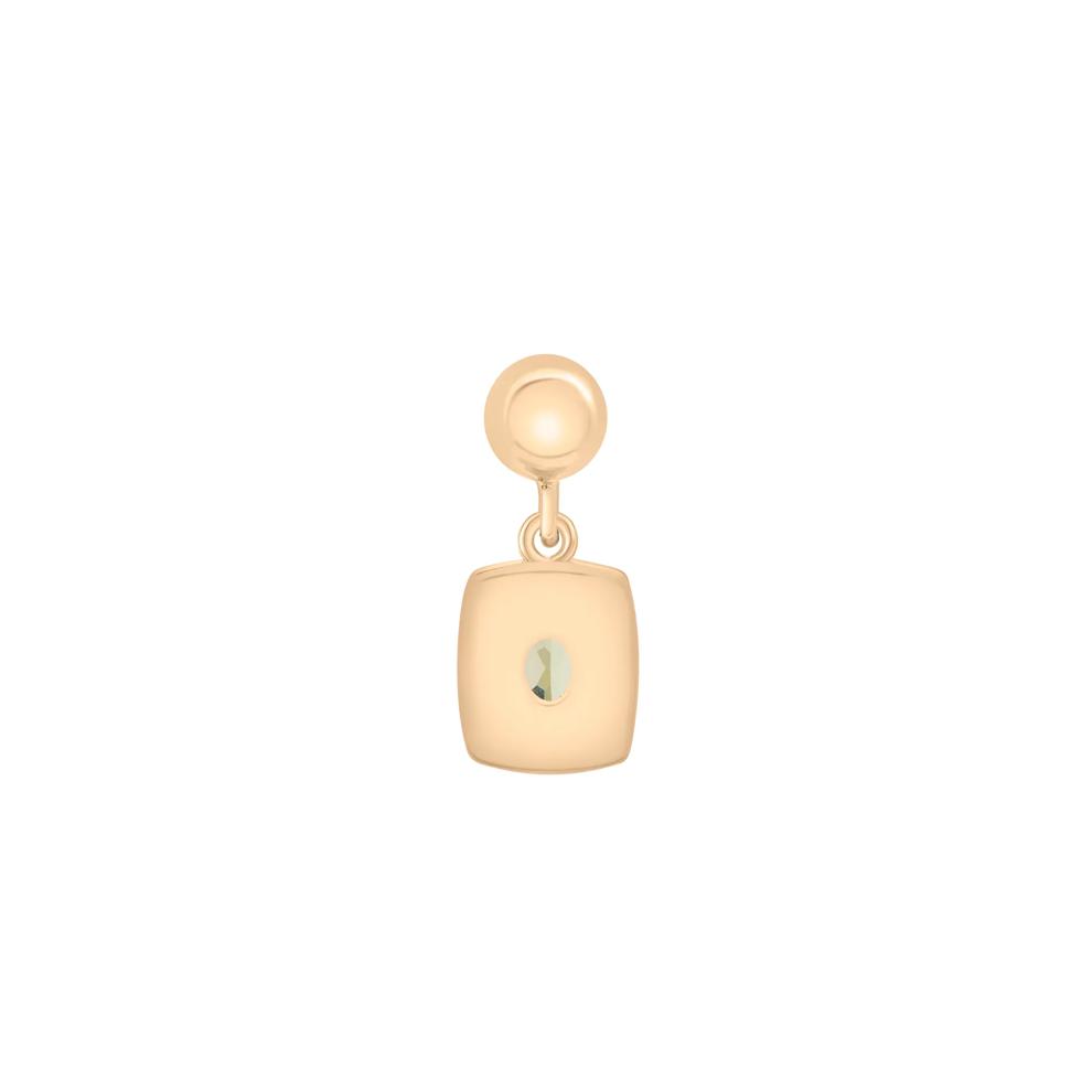 Peridot Medallion Birthstone Bead Charm in Vermeil – Image 3 of 3