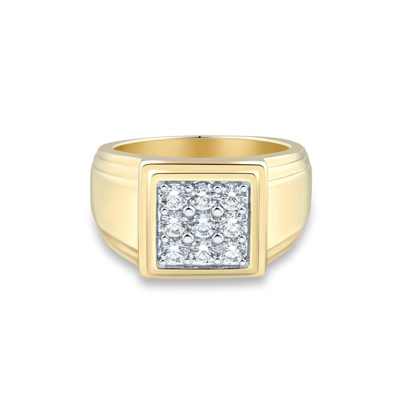 Men&#39;s Lab Grown Diamond Ring in 10K Yellow Gold &#40;1 ct. tw.&#41; – Image 1 of 3