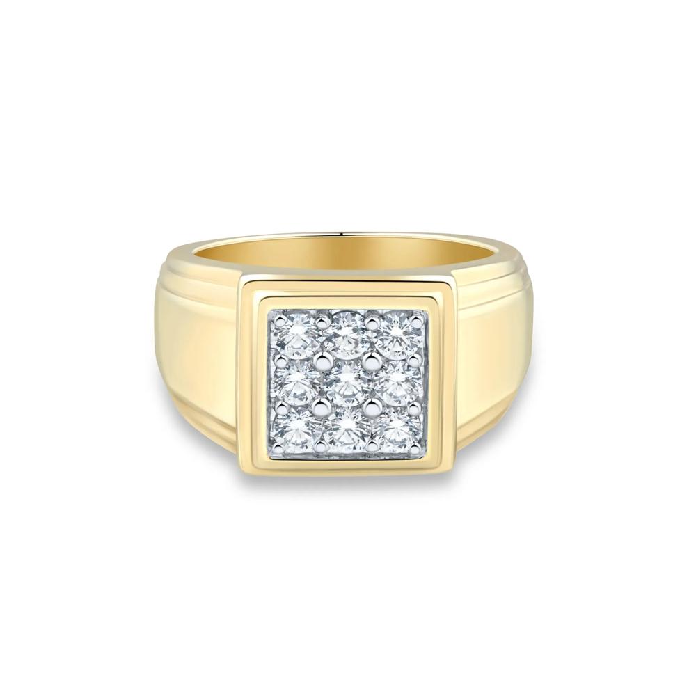 Men's Lab Grown Diamond Ring in 10K Yellow Gold (1 ct. tw.) – Image 1 of 3