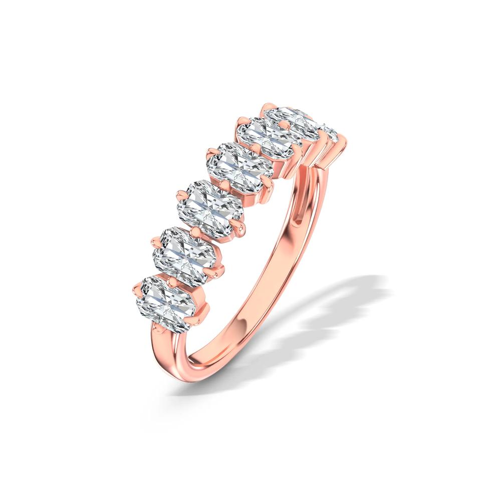 Lab Grown Diamond Radiant Compass Anniversary Band in 10K Rose Gold (1 1/2 ct. tw.) – Image 4 of 4