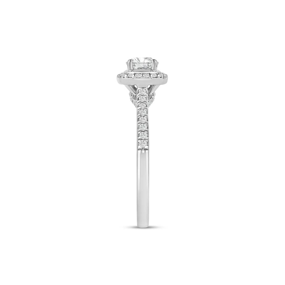Diamond Halo Engagement Ring in 14K White Gold (3/4 ct. tw.) – Image 3 of 4