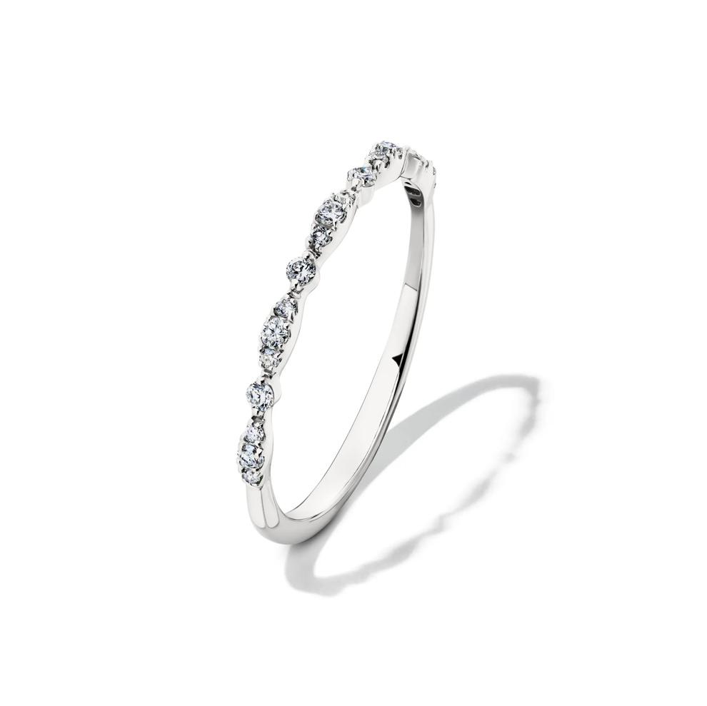 Lab Grown Diamond Stack Band in 10K White Gold (1/7 ct. tw.) – Image 4 of 4