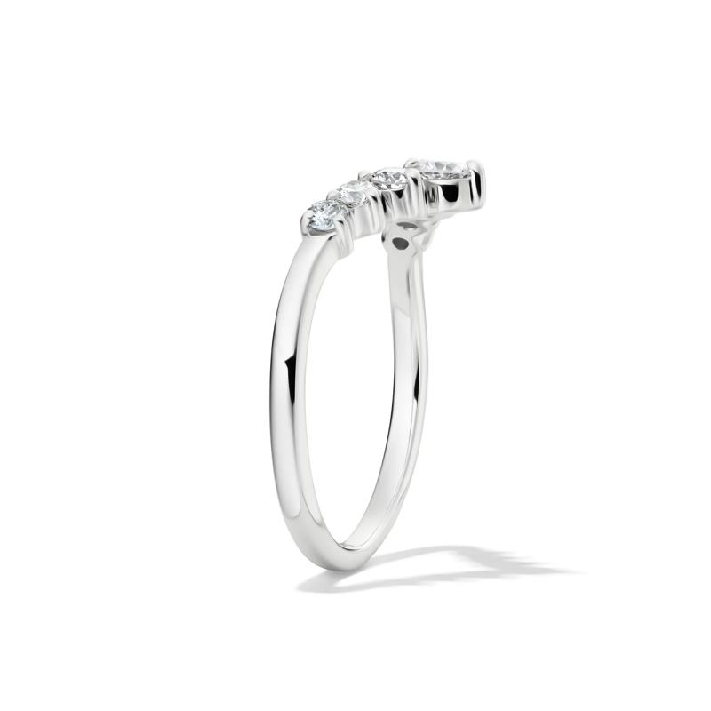 1/2 ct. tw. Diamond Contour Band in 14K White Gold – Image 3 of 4