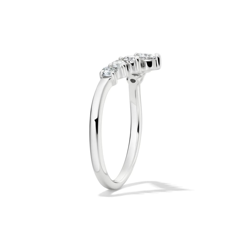1/2 ct. tw. Diamond Contour Band in 14K White Gold – Image 3 of 4