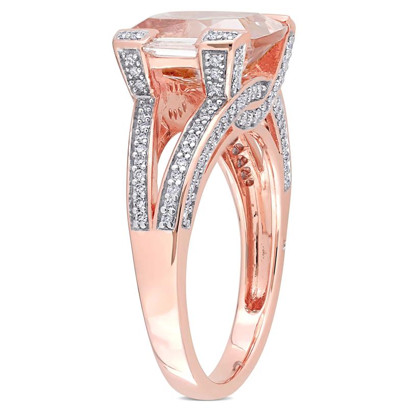 Morganite and Diamond Ring in 14K Rose Gold &#40;1/2 ct. tw.&#41; – Image 3 of 7