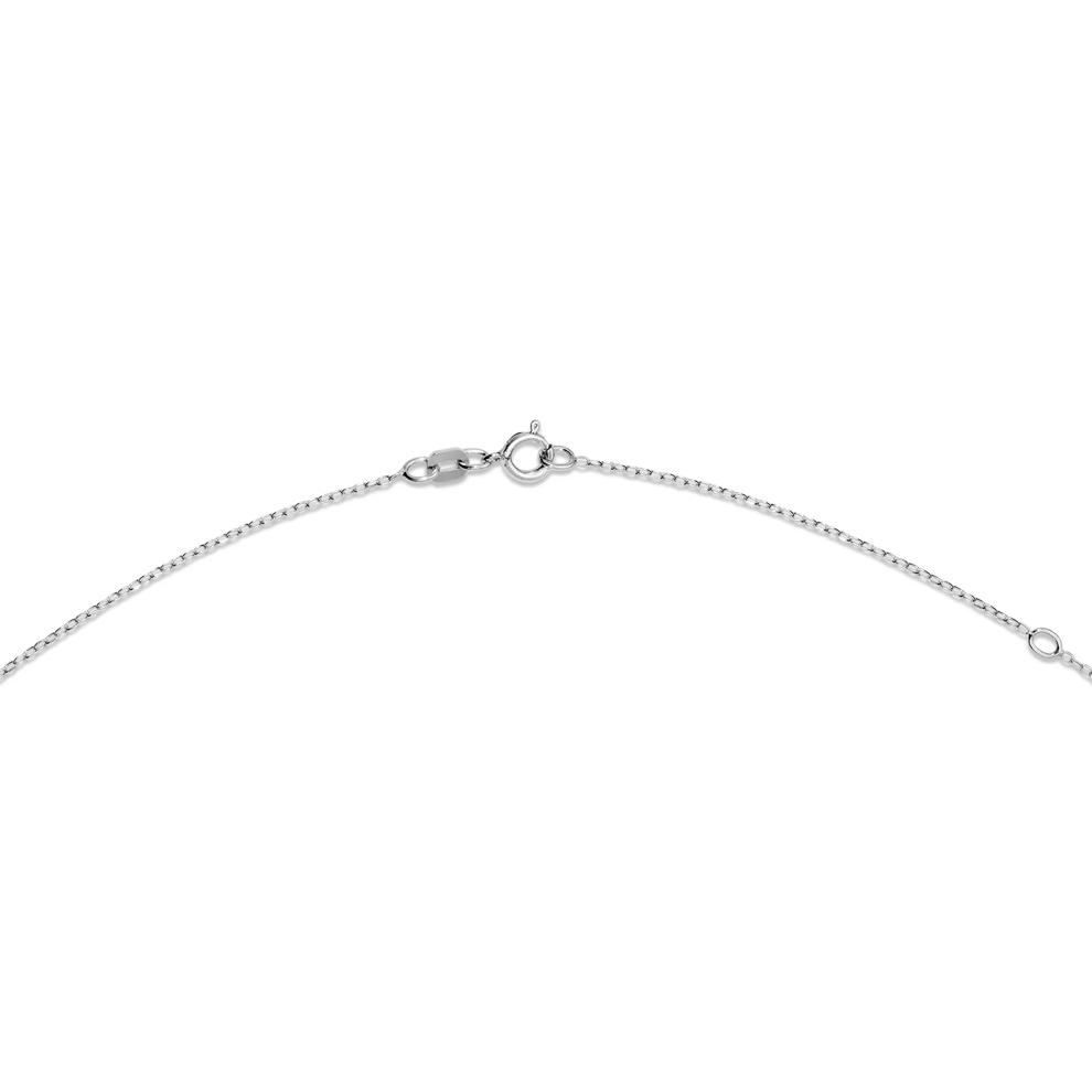 Lab-Created White Sapphire Cross Pendant Necklace in Sterling Silver – Image 3 of 4