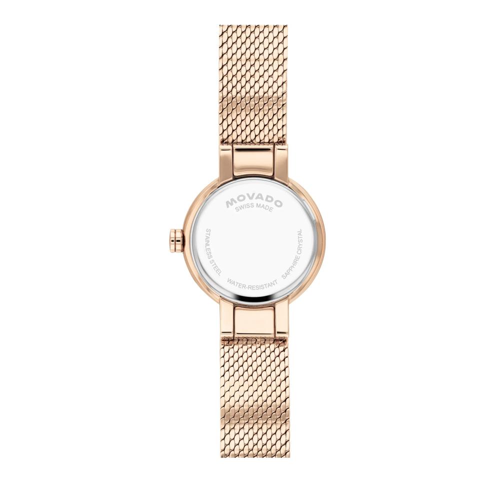 Ladies' Museum Velura Mini Watch in Rose-Tone Stainless Steel and Milanese Mesh  – Image 3 of 3