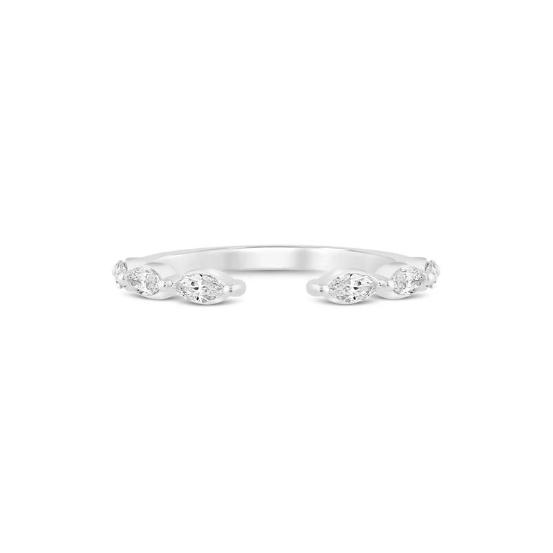 Lab Grown Diamond Open Stack Anniversary Band in 14K White Gold &#40;3/8 ct. tw.&#41; – Image 1 of 3