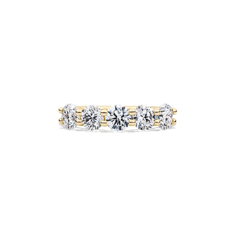Lab Grown Diamond Five-Stone Anniversary Band in 14K Yellow Gold &#40;1 1/2 ct. tw.&#41; – Image 1 of 4