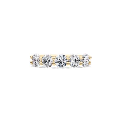 Lab Grown Diamond Five-Stone Round Anniversary Band in 14K Yellow Gold (1 1/2 ct. tw.)