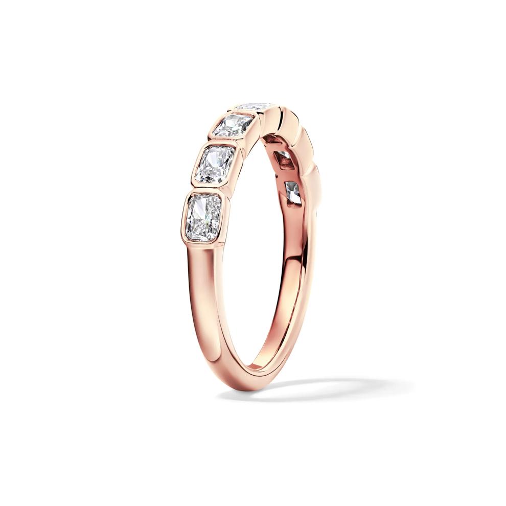 Lab Grown Diamond Radiant-Cut Bezel-Set Anniversary Band in 10K Rose Gold (1 ct. tw.) – Image 3 of 4