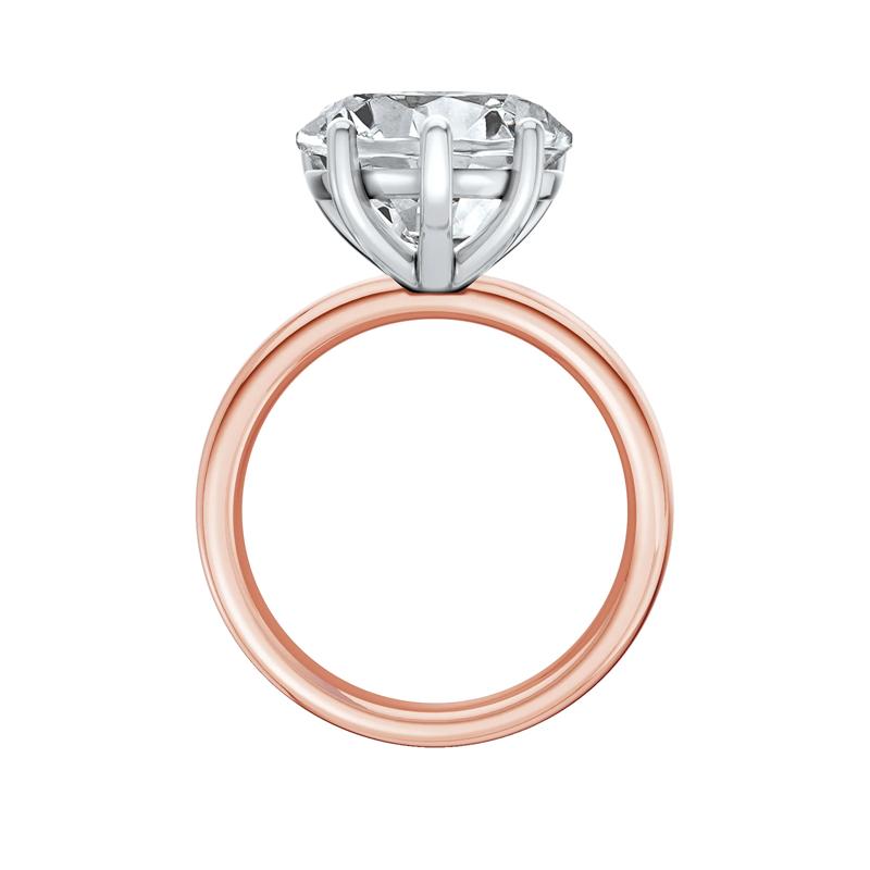 Lab Grown Diamond Heart-Shaped Solitaire Ring in 14K Rose &amp; White Gold &#40;5 ct.&#41; – Image 2 of 4