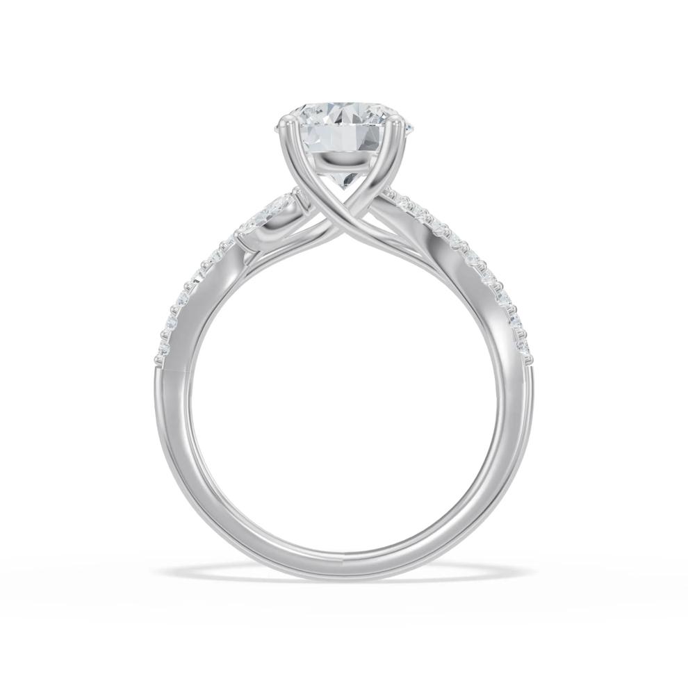 Lab Grown Diamond Oval Center Engagement Ring in 14K White Gold (3 1/3 ct. tw.) – Image 2 of 4